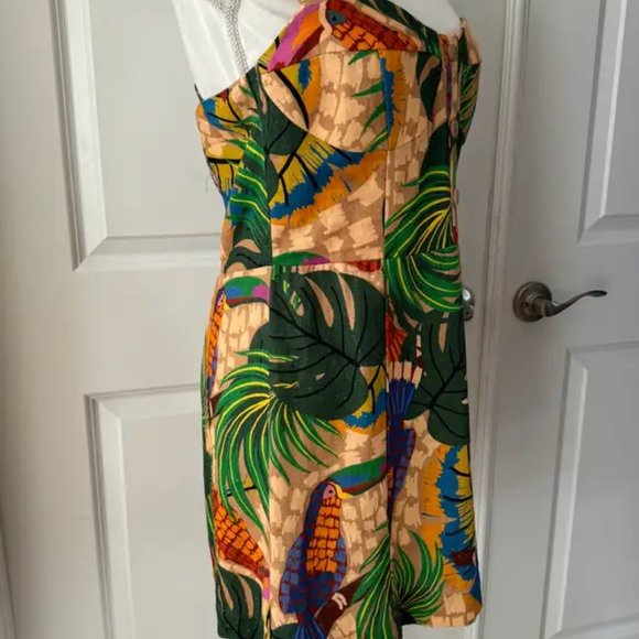 FARM Rio. Sand Painted Toucans Mini Dress Small - Picture 12 of 15